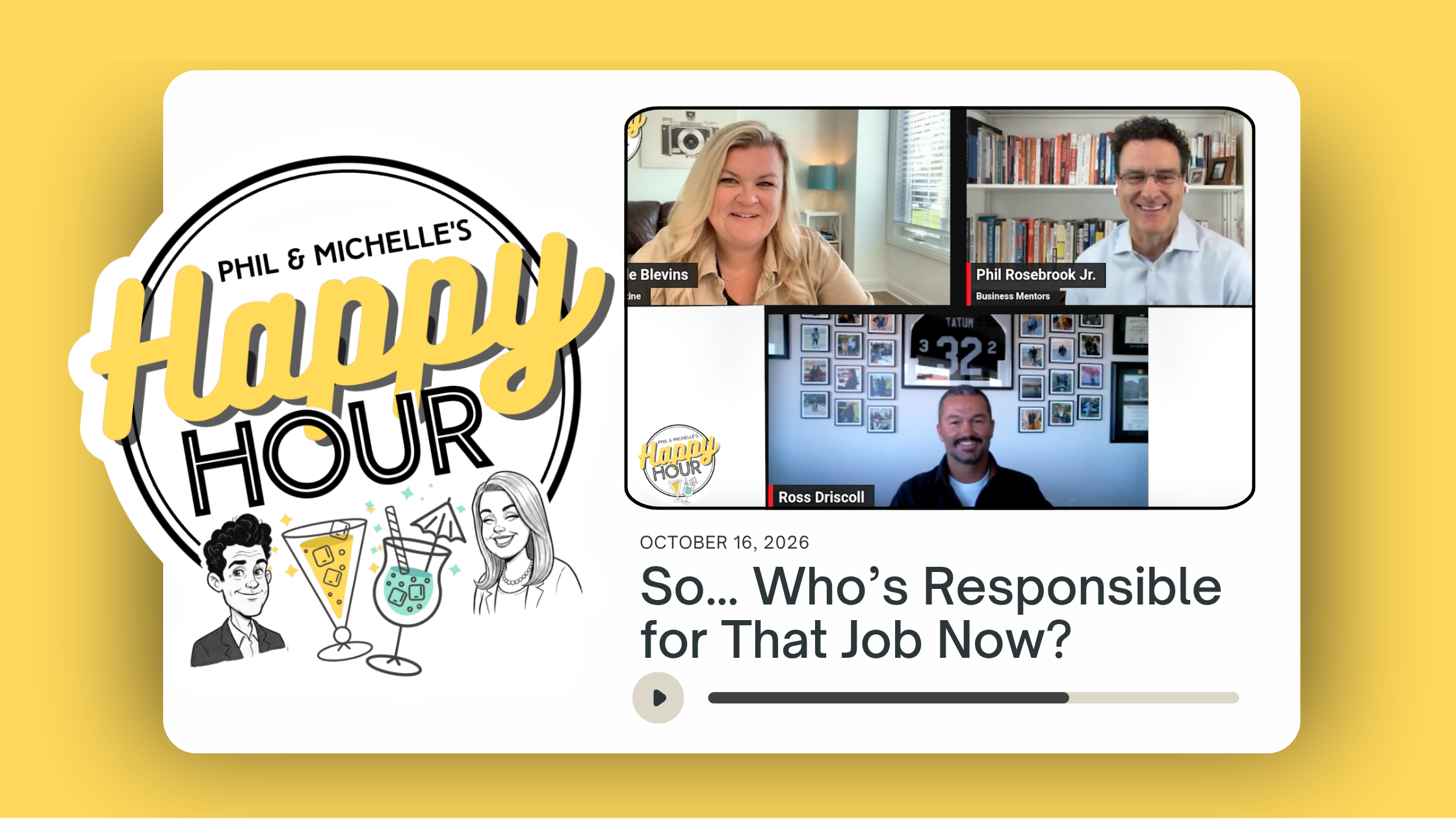 Phil & Michelle's Happy Hour – who's responsible when you take over a restoration job